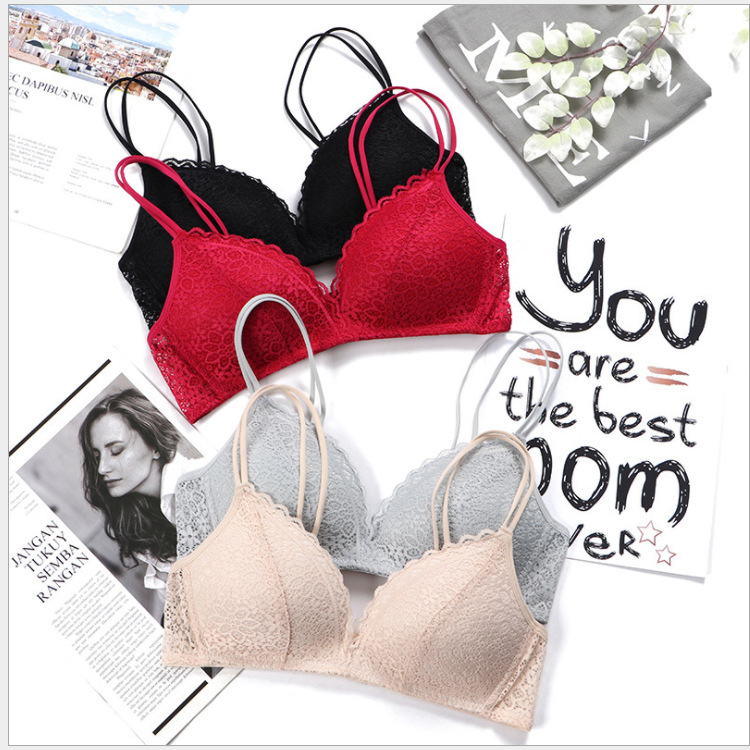 Bralette Wireless Soft - Women Bralette French Style Lace Sexy