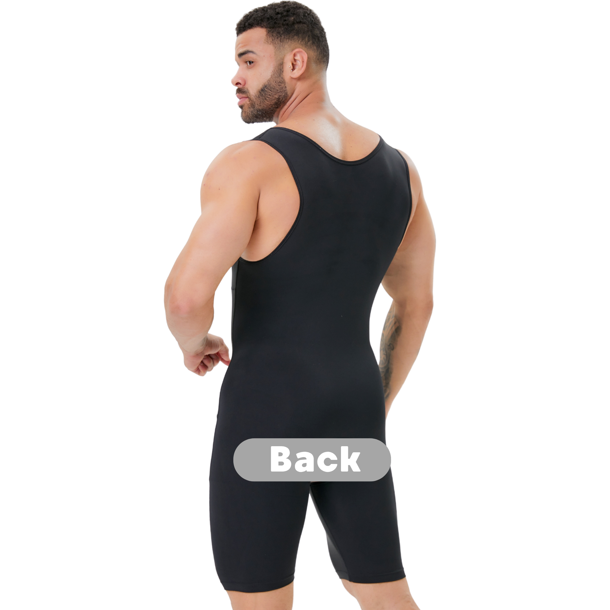 Men's Double Layer Tummy Contr - Shapewear Bodysuit Firm บทวิจารณ์และราคา