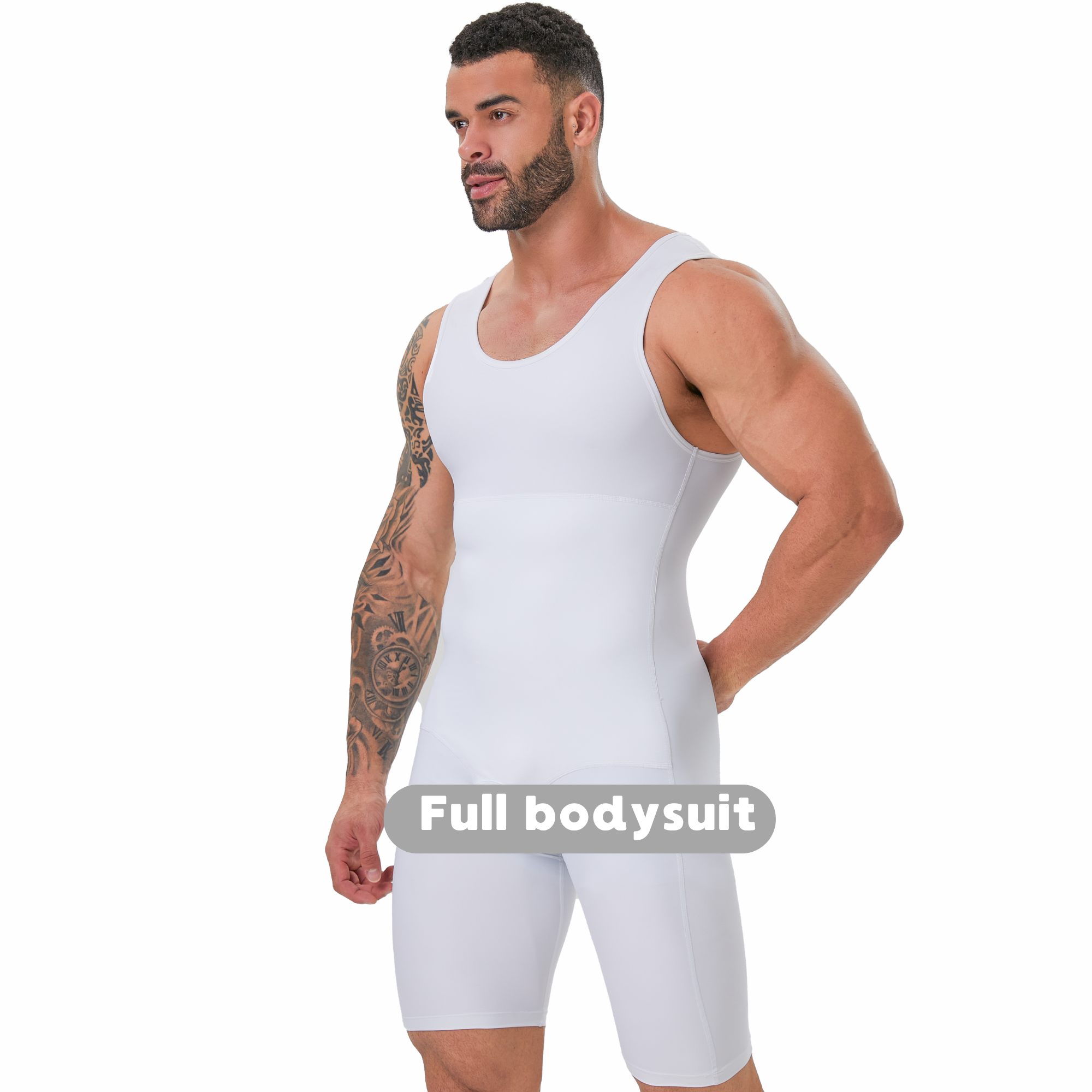 Men's Double Layer Tummy Contr - Shapewear Bodysuit Firm บทวิจารณ์และราคา