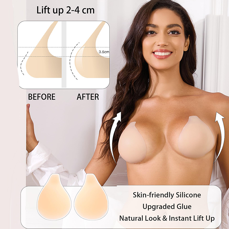 1/2 Pairs Women Sticky Bra Pus - Strapless Bra Backless บทวิจารณ์และราคา