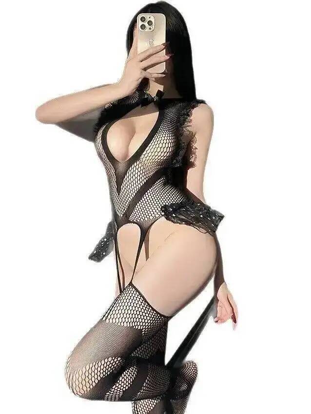 Sexy Lace Trim Fishing Net Bod - Bodystocking Fishnet บทวิจารณ์และราคา