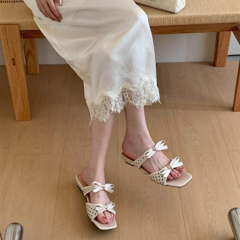Summer Polka Dot Women Slipper - Slip Dress Satin บทวิจารณ์และราคา