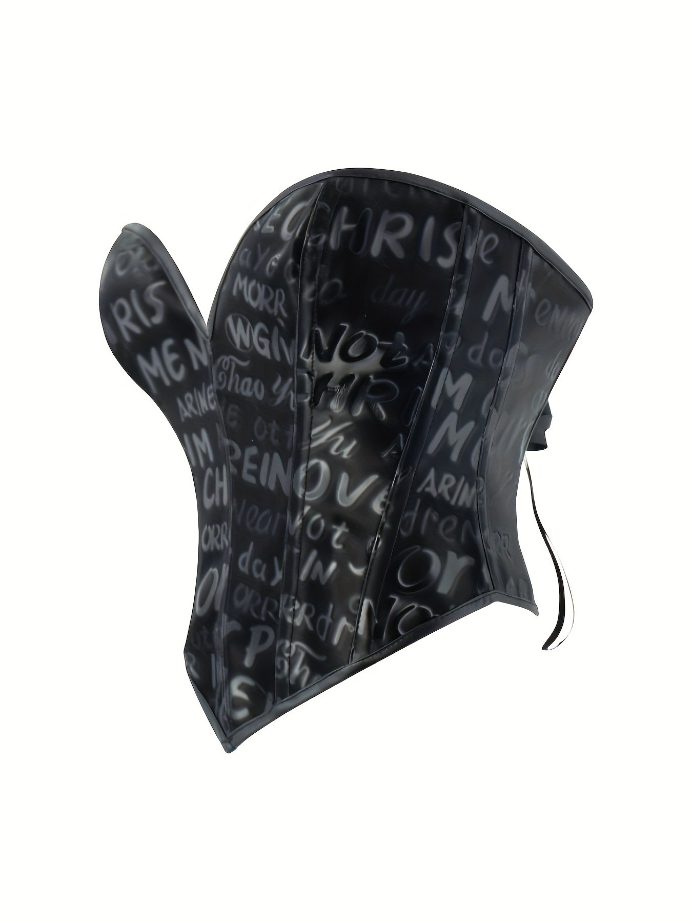 Black letter printed strapless - Corset Waist Cinch บทวิจารณ์และราคา
