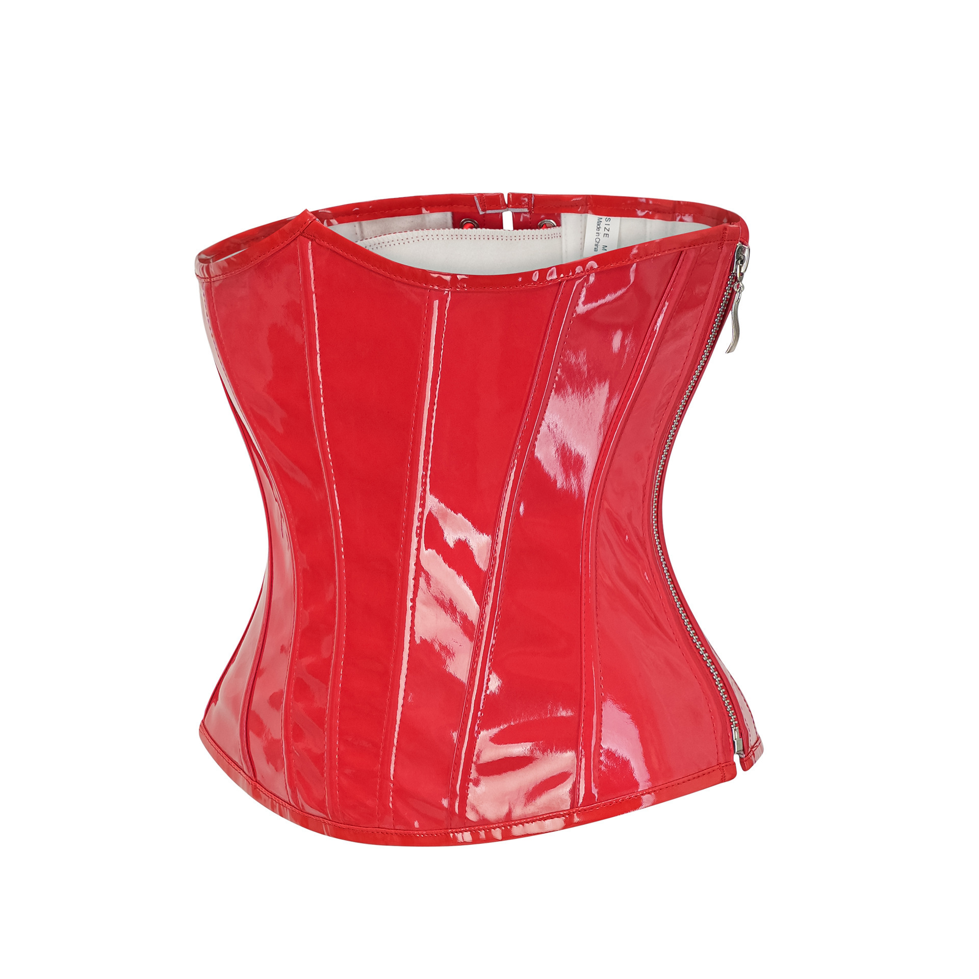 Steampunk Red PU Leather Side  - Corset Waist Cinch บทวิจารณ์และราคา