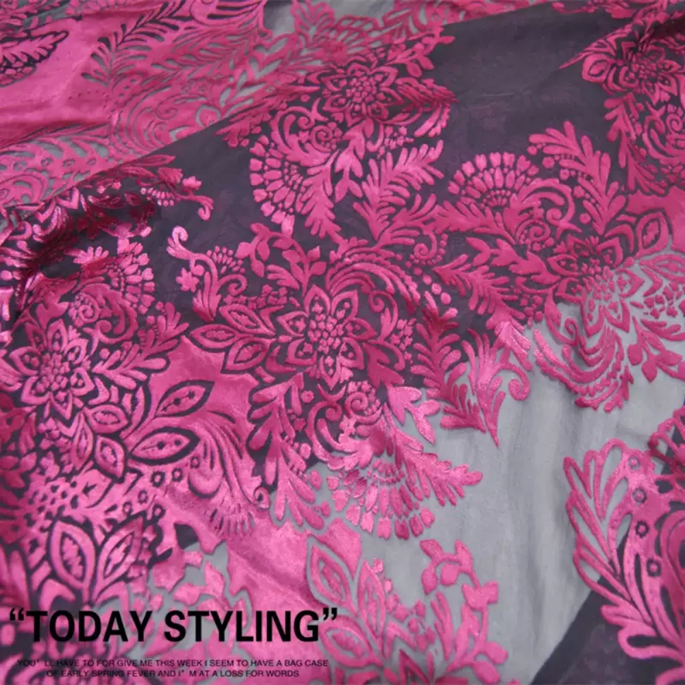 Fashion Large Pink Flower Desi - Robe Silk Women บทวิจารณ์และราคา