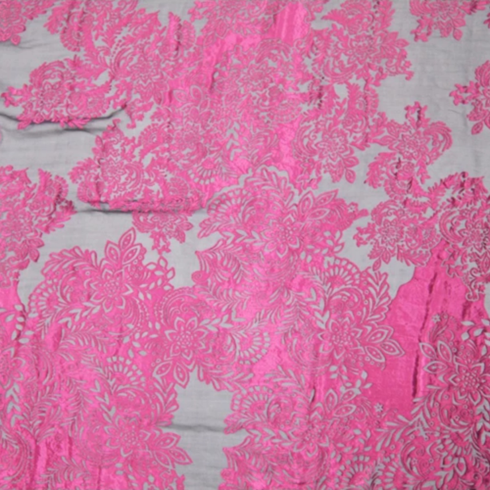 Fashion Large Pink Flower Desi - Robe Silk Women บทวิจารณ์และราคา