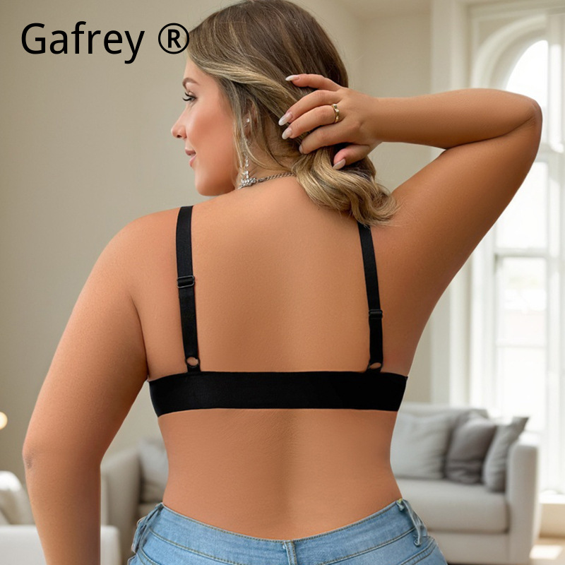 Plus Size Women French Lace Wi - Bralette Wireless Soft บทวิจารณ์และราคา