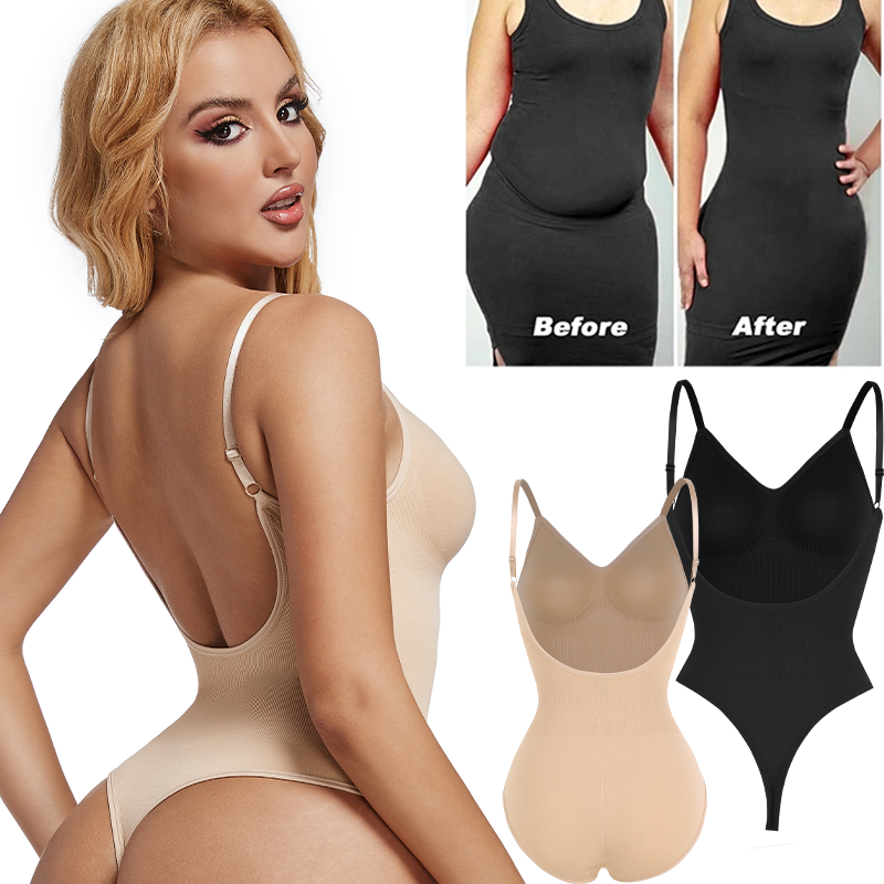 Womens Backless Bodysuits Seam - Shapewear Bodysuit Firm บทวิจารณ์และราคา
