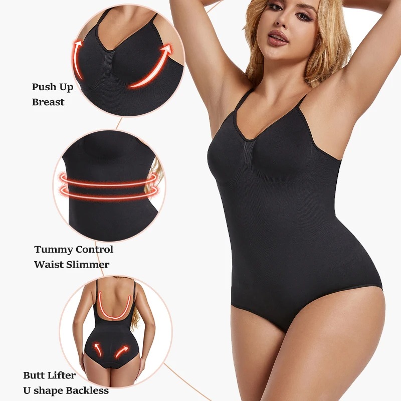 Womens Backless Bodysuits Seam - Shapewear Bodysuit Firm บทวิจารณ์และราคา
