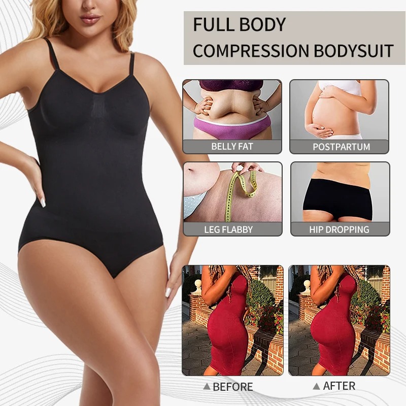 Womens Backless Bodysuits Seam - Shapewear Bodysuit Firm บทวิจารณ์และราคา