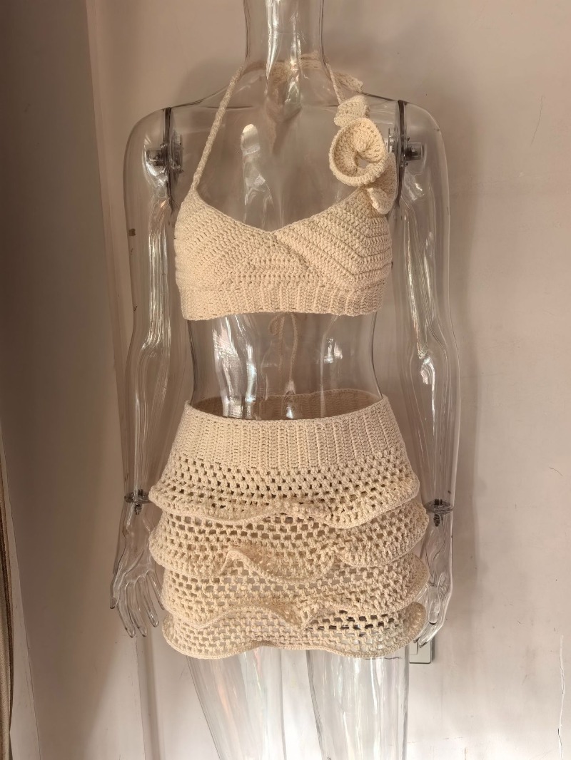 Women Hand Crochet Knitted Ruf - Cami Top Lace บทวิจารณ์และราคา