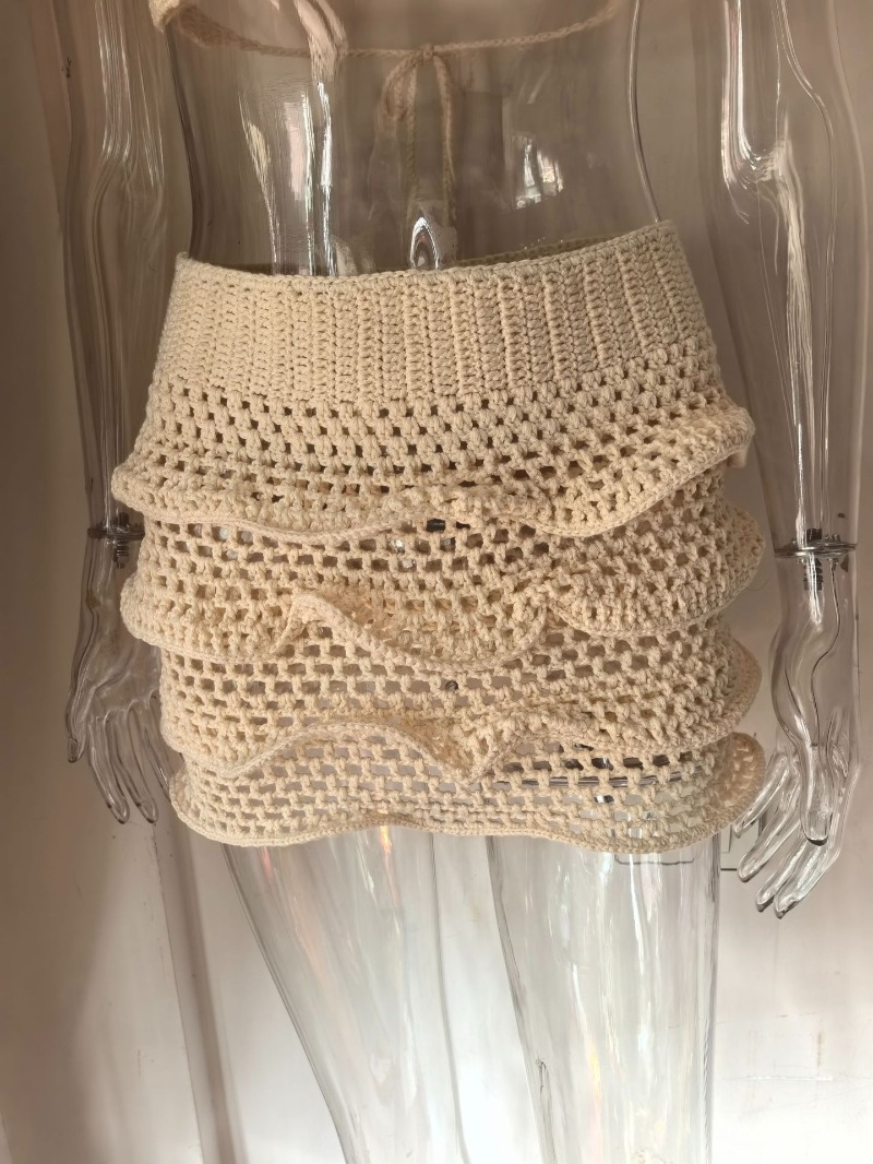Women Hand Crochet Knitted Ruf - Cami Top Lace บทวิจารณ์และราคา