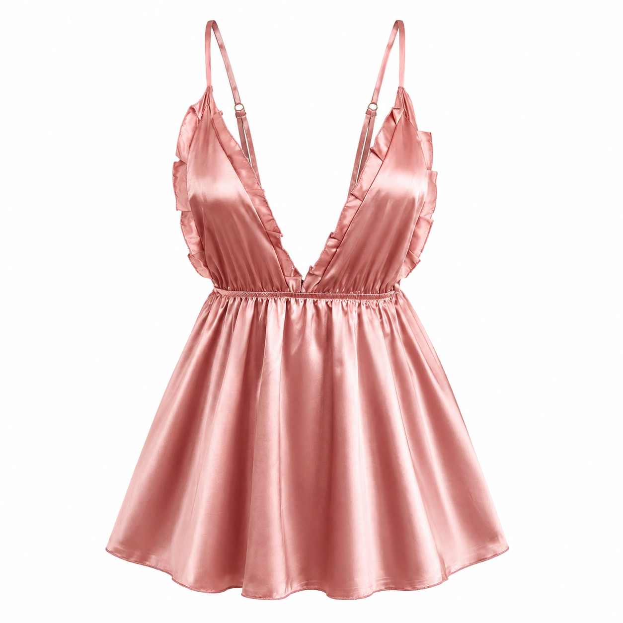 Satin Babydoll Nightgown for W - Babydoll Chemise Night บทวิจารณ์และราคา