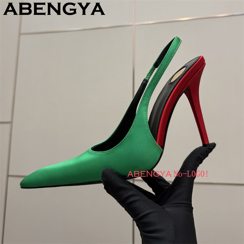 Multi-color Satin Pointy Toe T - Slip Dress Satin บทวิจารณ์และราคา