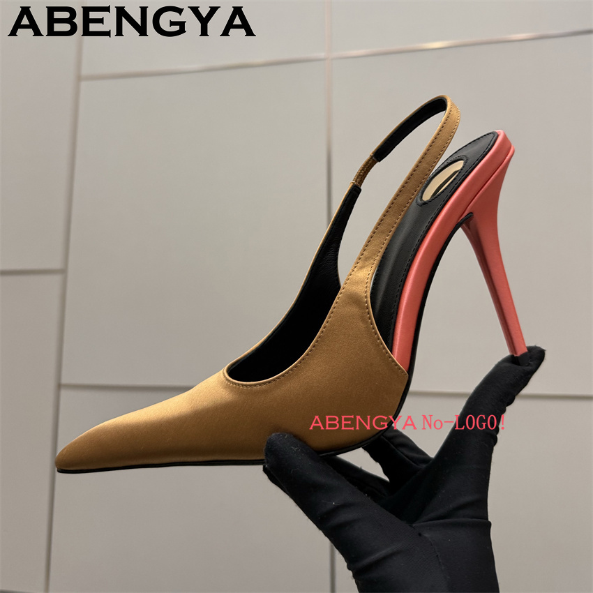 Multi-color Satin Pointy Toe T - Slip Dress Satin บทวิจารณ์และราคา