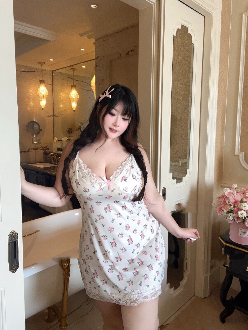 Women's Sexy Plus Size Lingeri - Babydoll Chemise Night บทวิจารณ์และราคา