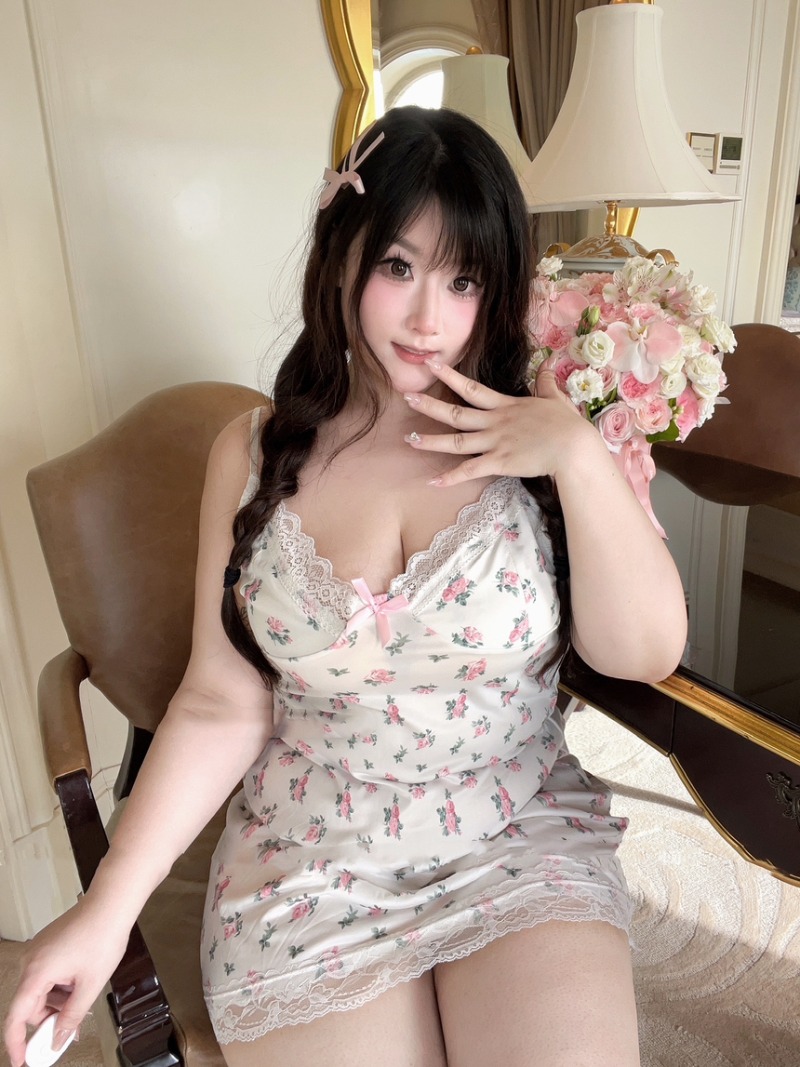 Women's Sexy Plus Size Lingeri - Babydoll Chemise Night บทวิจารณ์และราคา