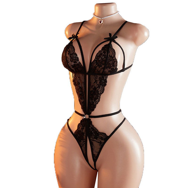 Transparent Sexy One-piece Hol - Lace Teddy Lingerie บทวิจารณ์และราคา