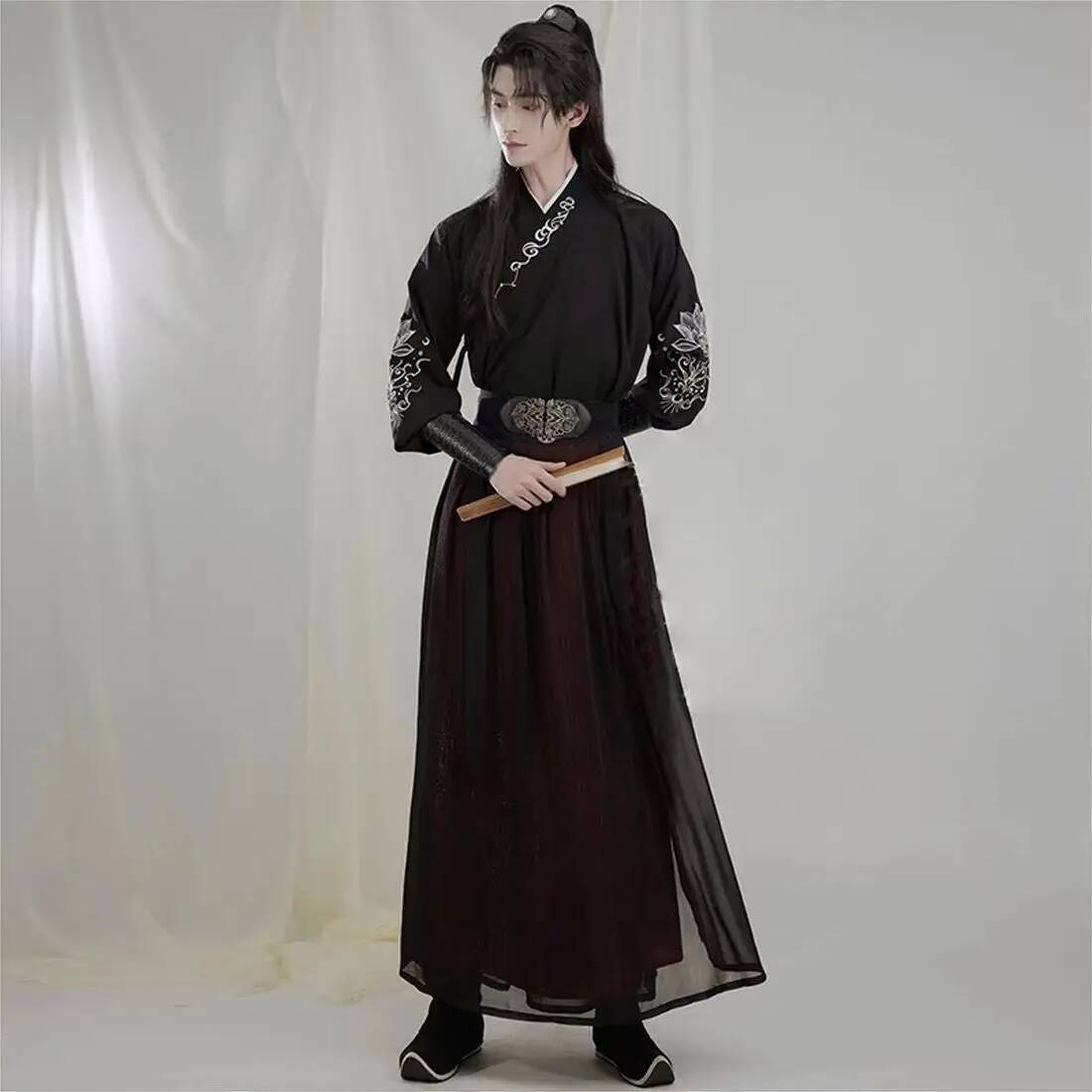 Ancient knight hanfu men women - Robe Silk Women บทวิจารณ์และราคา