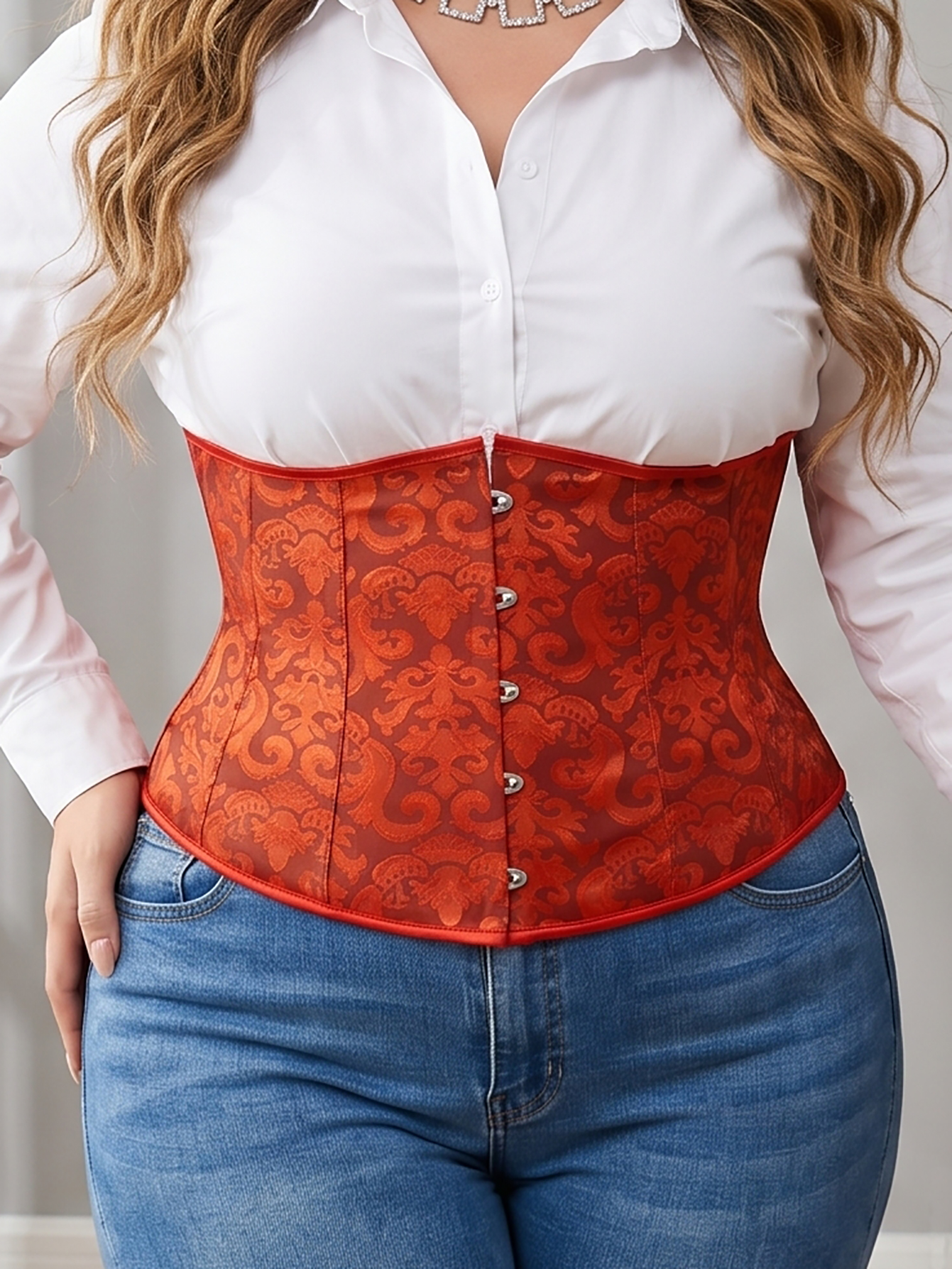 Women's Plus Size Court Lace W - Corset Waist Cinch บทวิจารณ์และราคา