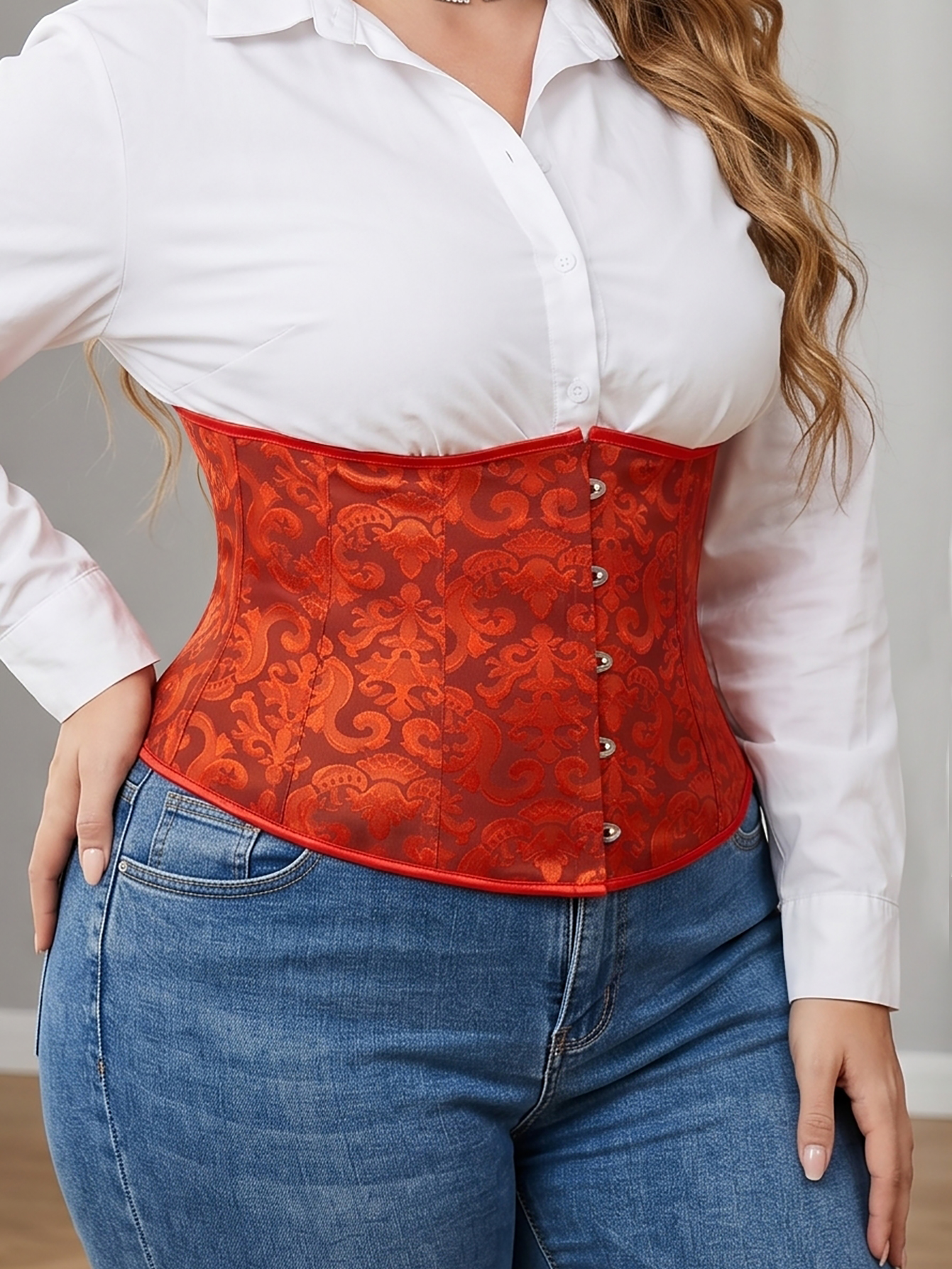 Women's Plus Size Court Lace W - Corset Waist Cinch บทวิจารณ์และราคา