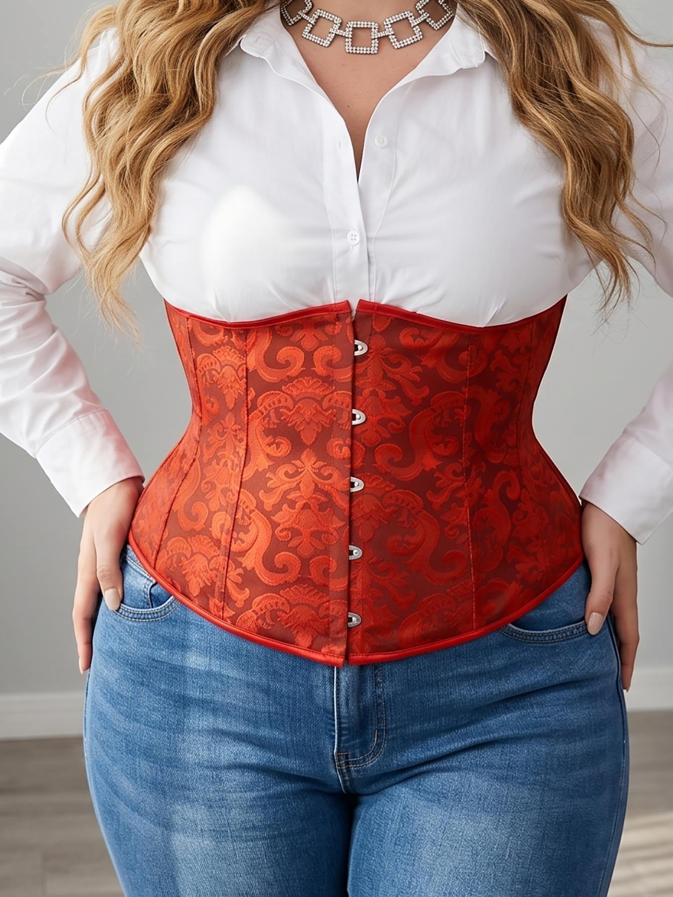 Women's Plus Size Court Lace W - Corset Waist Cinch บทวิจารณ์และราคา