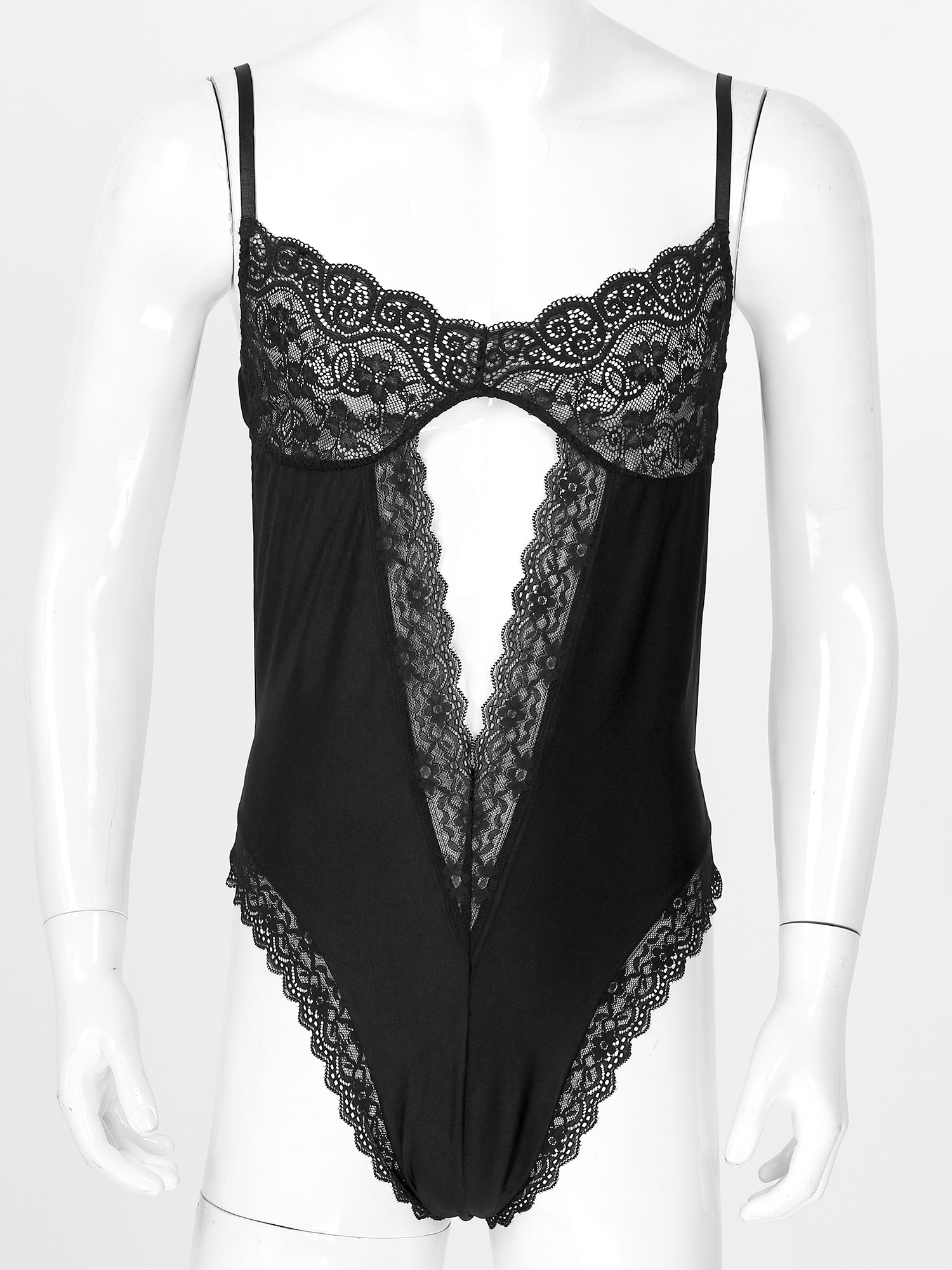 Men Sexy Bodysuit Lingerie Gay - Lace Teddy Lingerie บทวิจารณ์และราคา