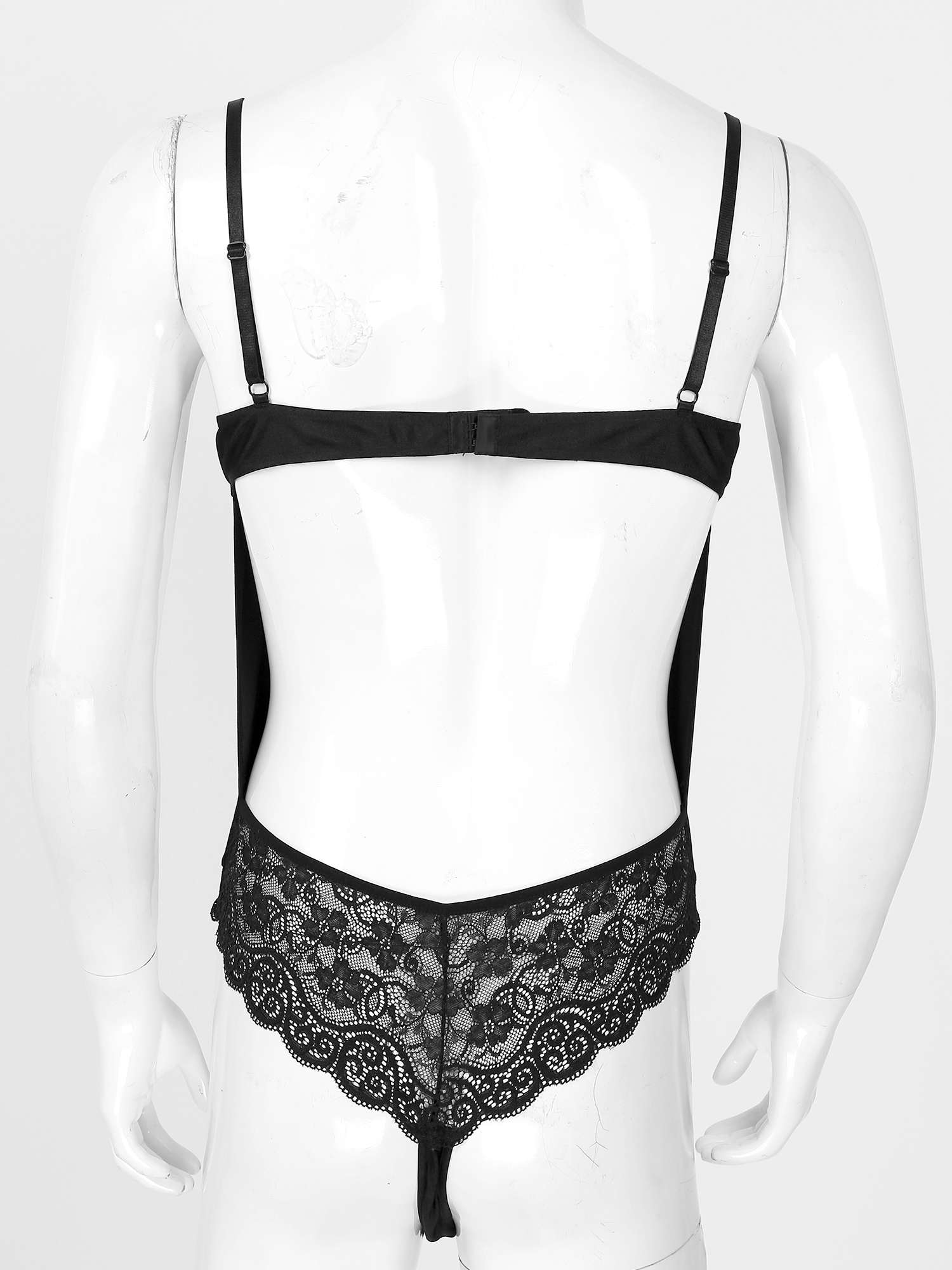 Men Sexy Bodysuit Lingerie Gay - Lace Teddy Lingerie บทวิจารณ์และราคา