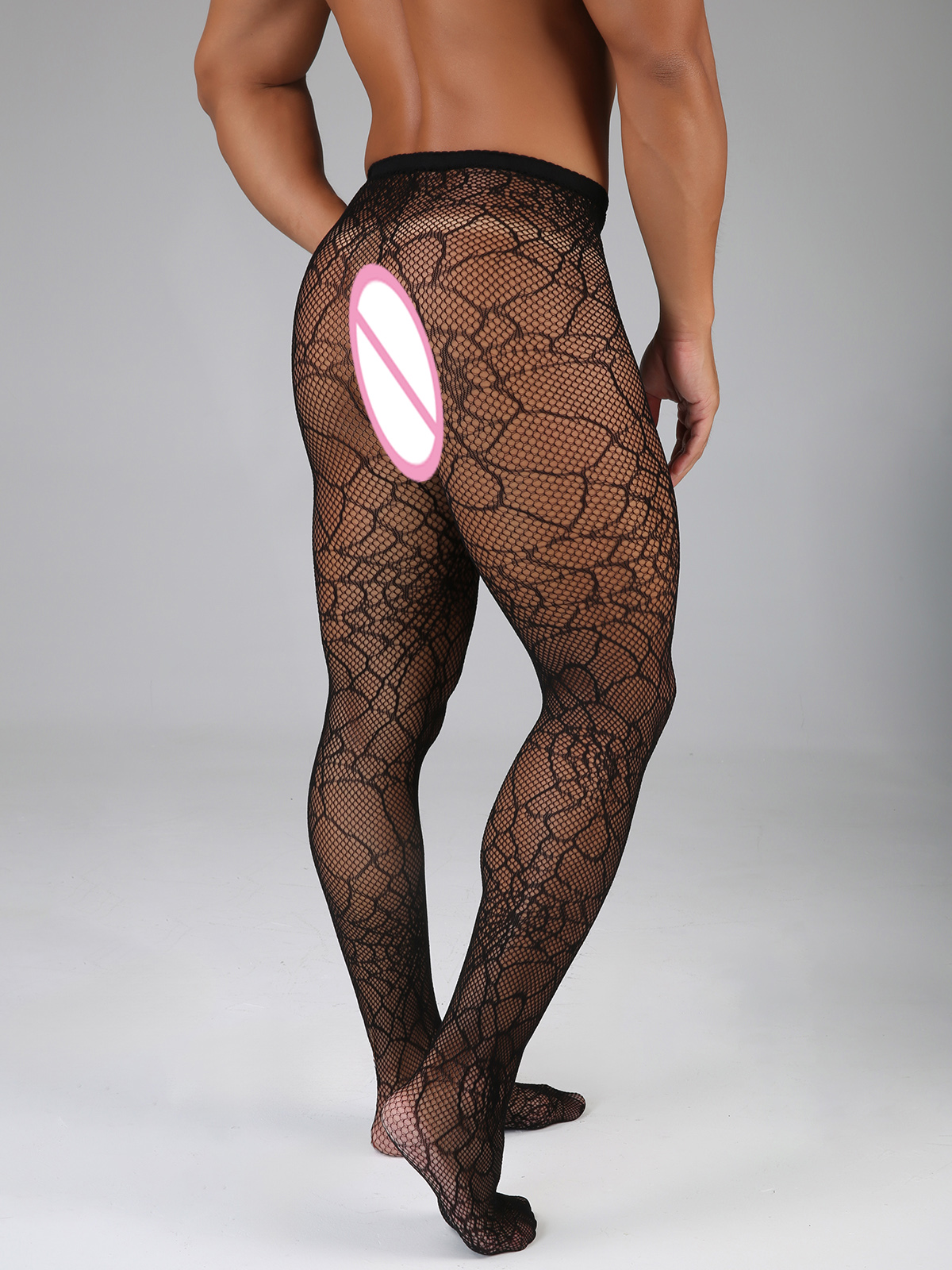 Long Fishnet Sexy Men Thigh Hi - Bodystocking Fishnet บทวิจารณ์และราคา
