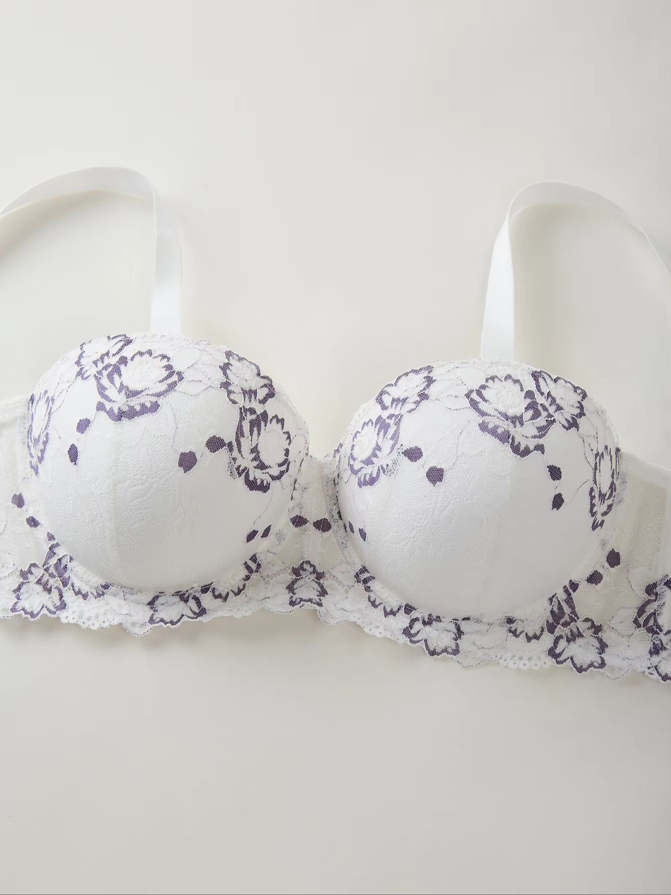 Plus Size Lace & Embroidery Wo - Push Up Bra Padded บทวิจารณ์และราคา