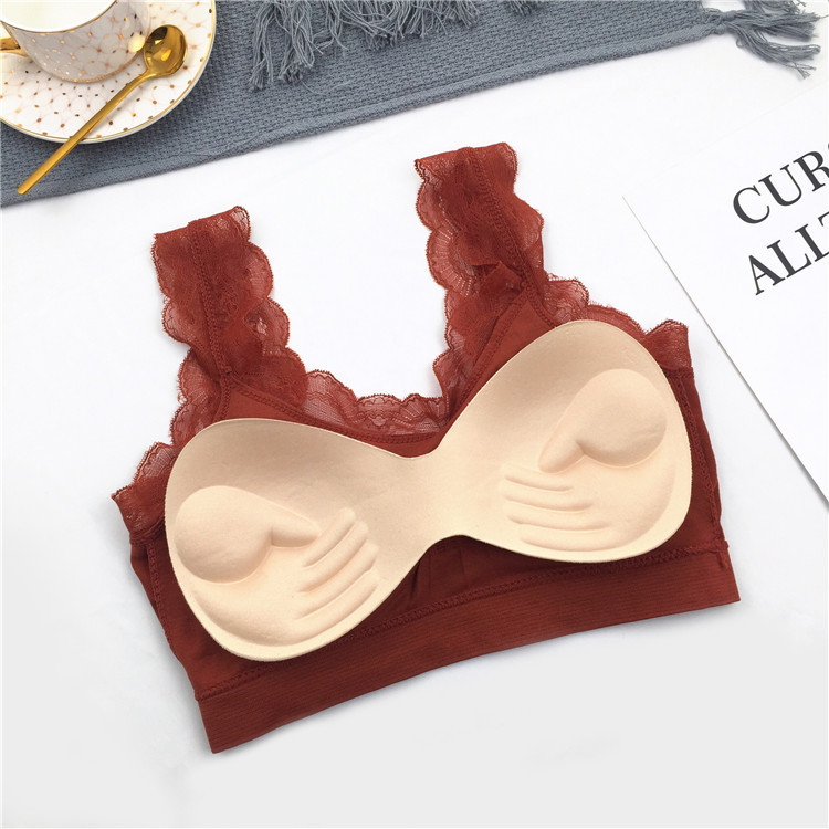 3D Sexy lace Lingerie Seamless - Strapless Bra Backless บทวิจารณ์และราคา