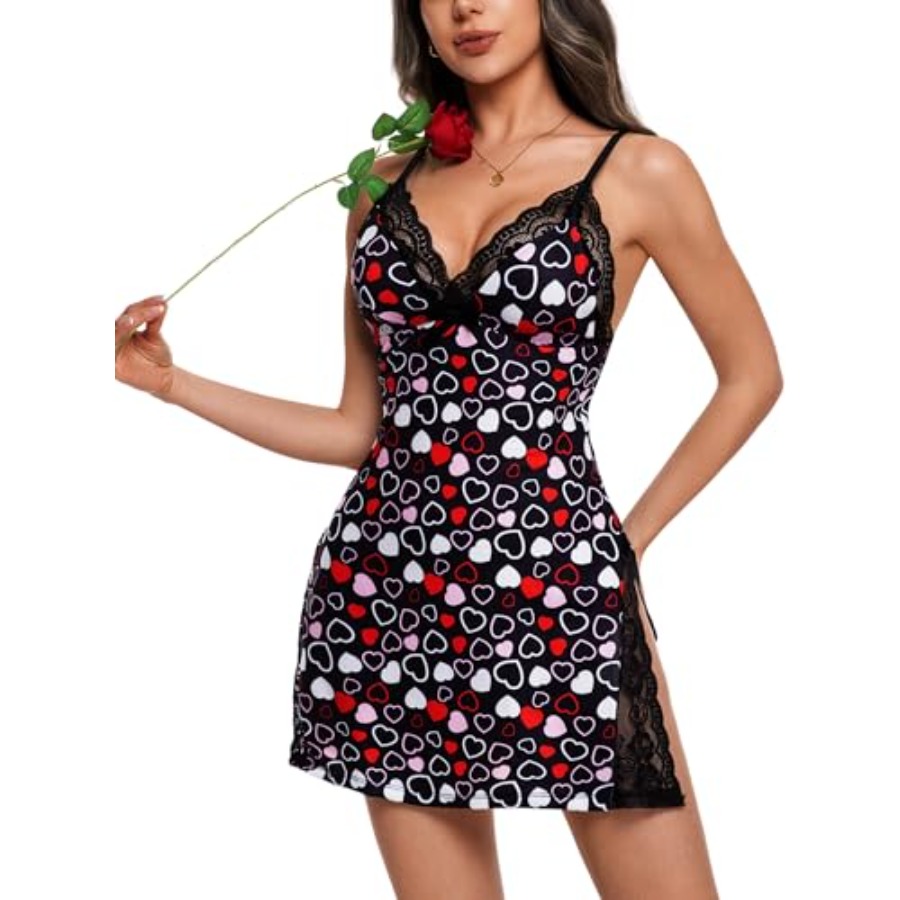 Night Gowns for Women V Neck L - Babydoll Chemise Night บทวิจารณ์และราคา