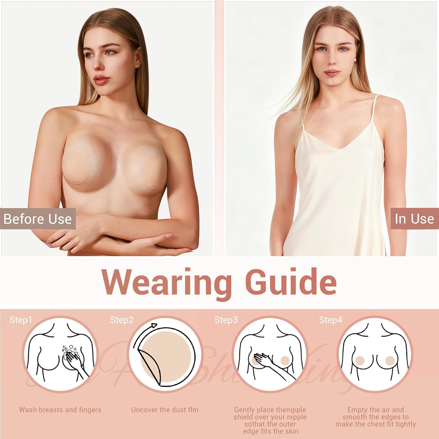 Nipple Covers 1 Pair Reusable  - Nipple Cover Pasties บทวิจารณ์และราคา