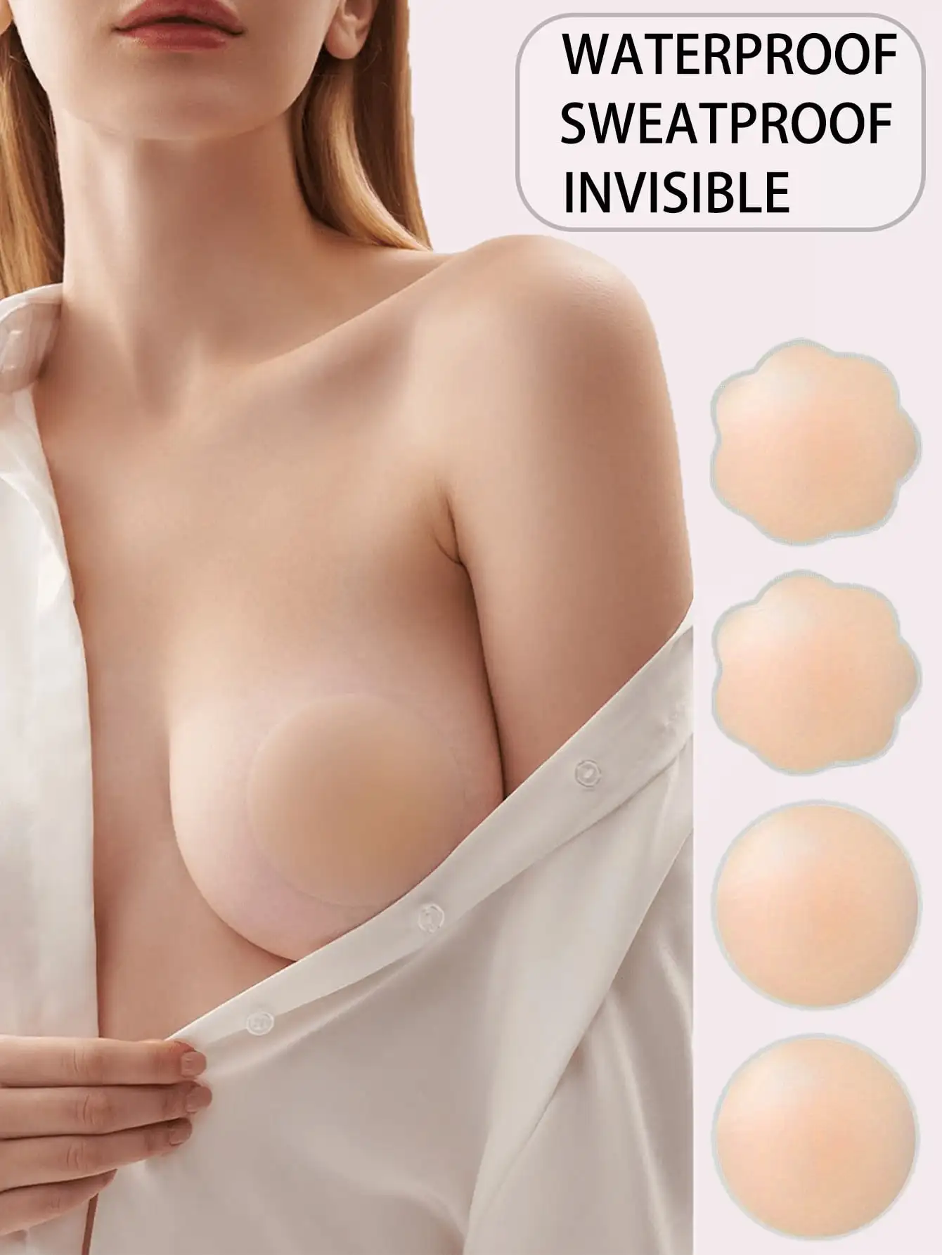 12 Reusable Seamless Silicone  - Silicone Bra Adhesive บทวิจารณ์และราคา