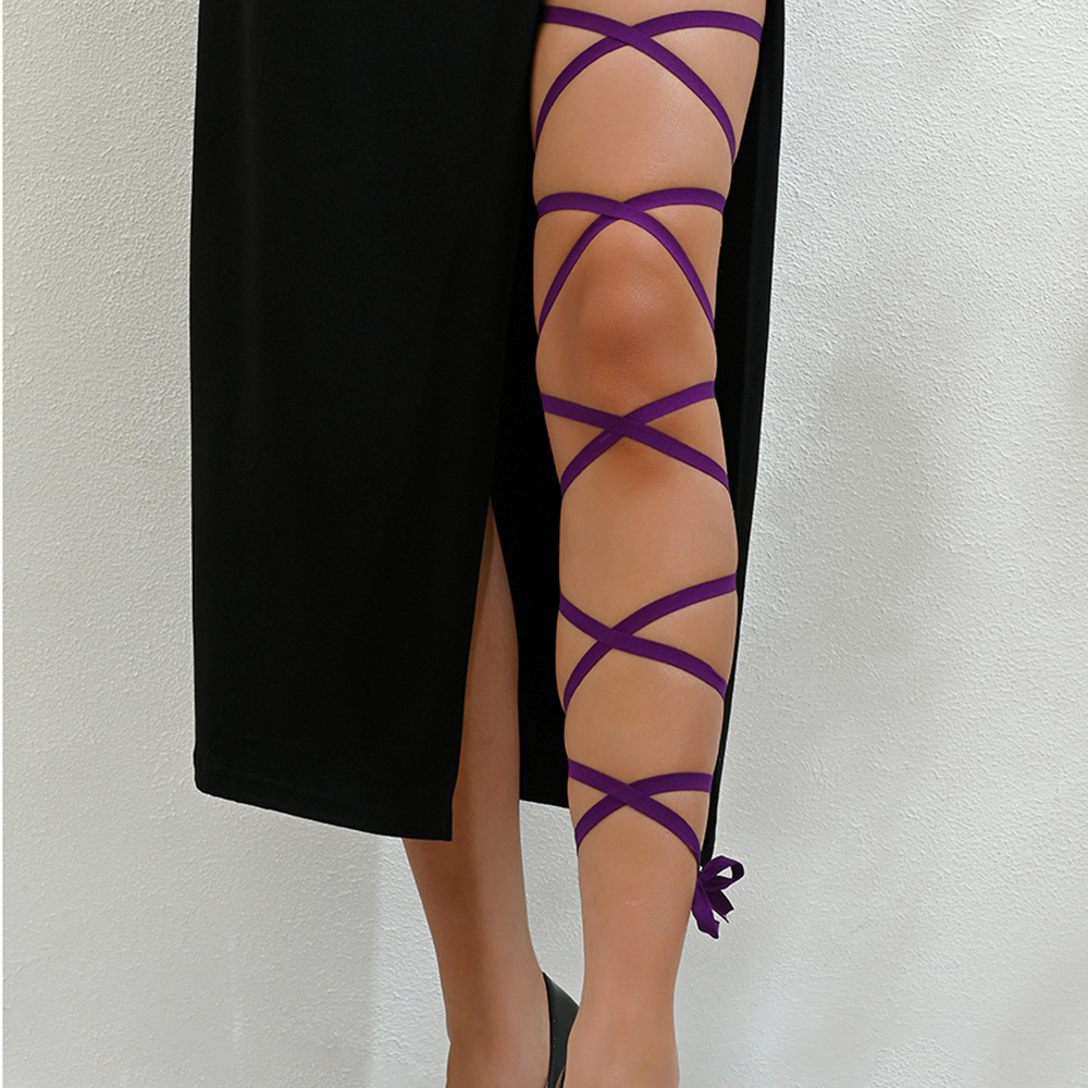 Punk Arm Wrap Elastic Crossed  - Garter Belt Set บทวิจารณ์และราคา