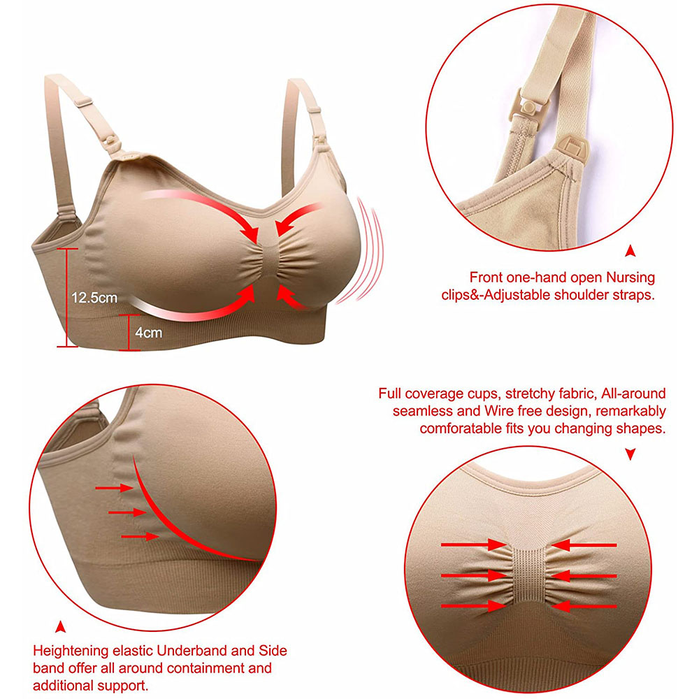 Womens Maternity  Nursing Bra  - Nursing Bra Sleep บทวิจารณ์และราคา