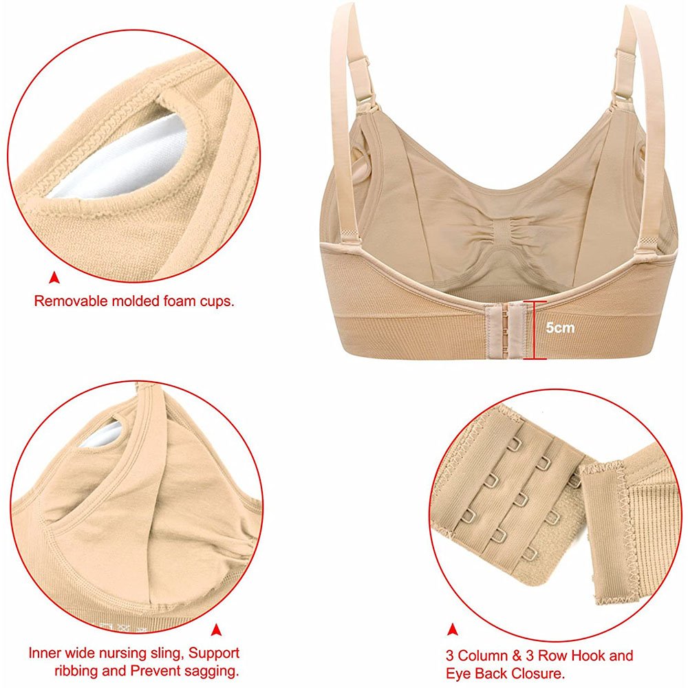 Womens Maternity  Nursing Bra  - Nursing Bra Sleep บทวิจารณ์และราคา