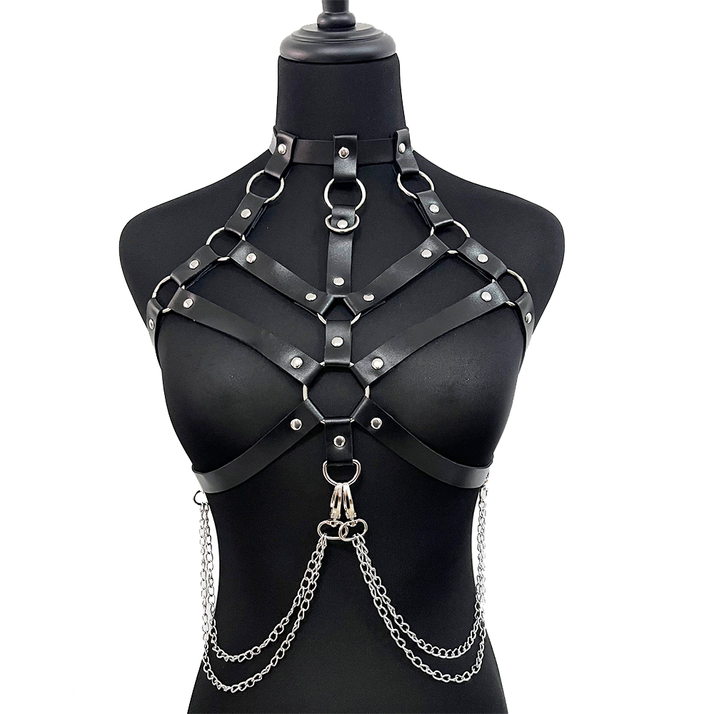 Chain with Leather Lingerie Wo - Garter Belt Set บทวิจารณ์และราคา