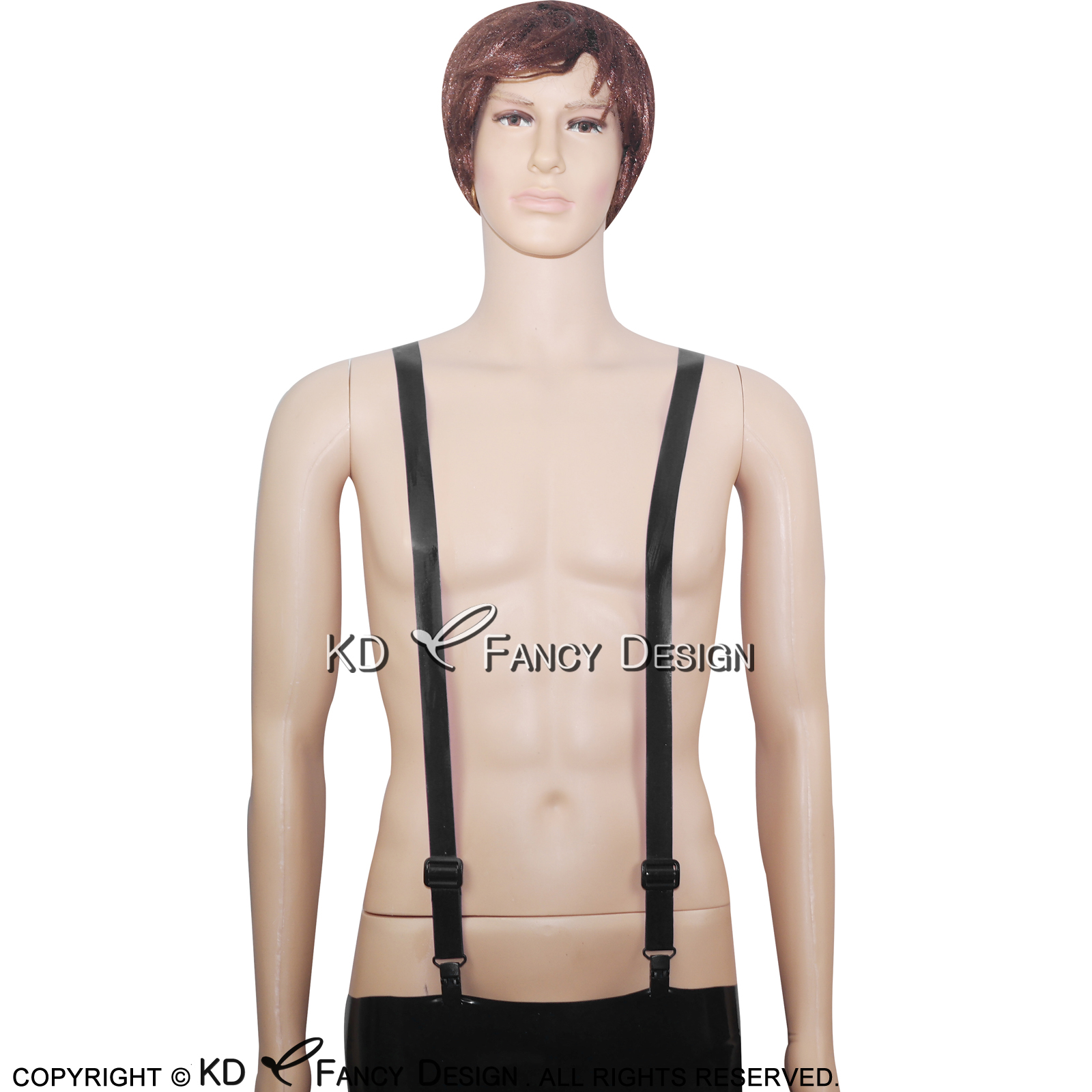 Black Sexy Rubber Latex Suspen - Garter Belt Set บทวิจารณ์และราคา