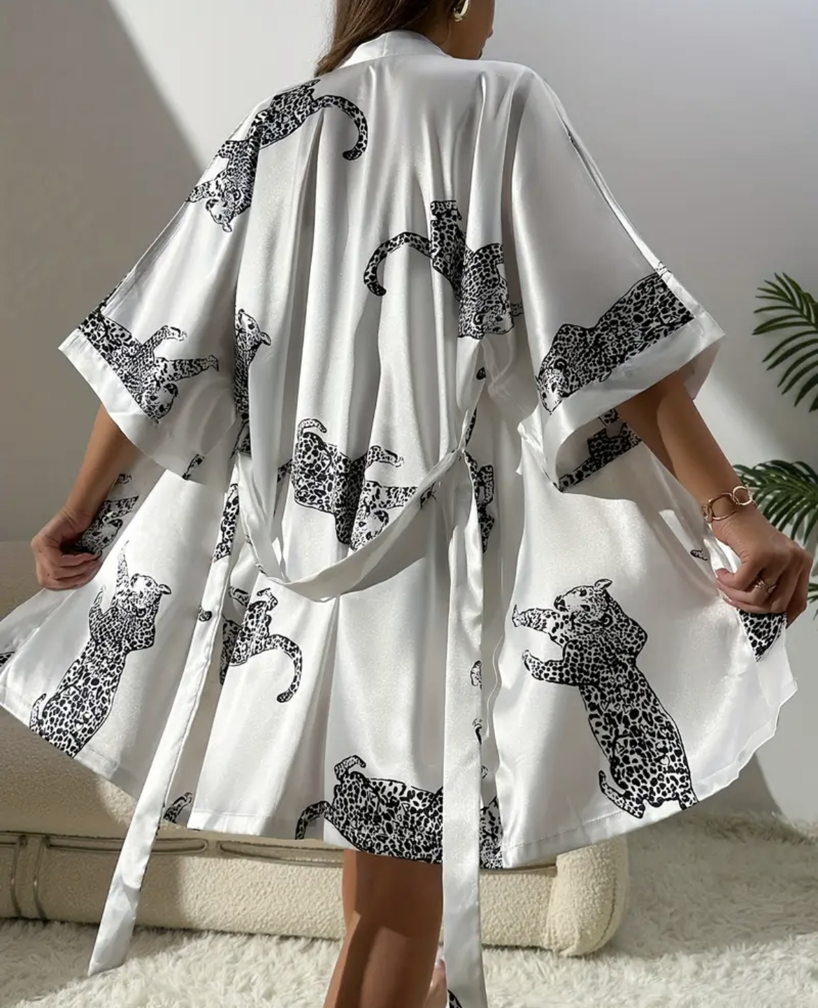 Imitation silk sleepwear sexy  - Robe Silk Women บทวิจารณ์และราคา