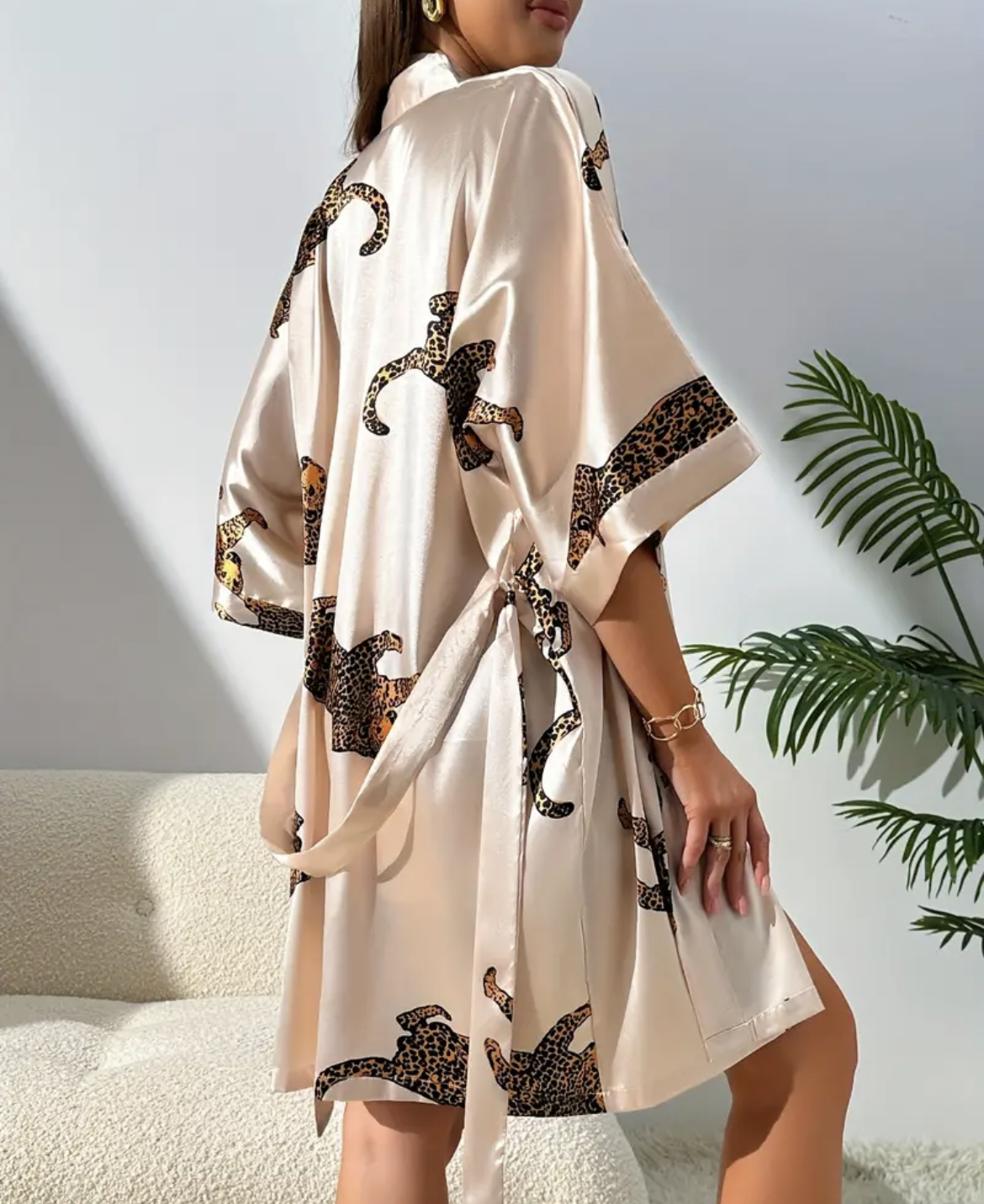 Imitation silk sleepwear sexy  - Robe Silk Women บทวิจารณ์และราคา