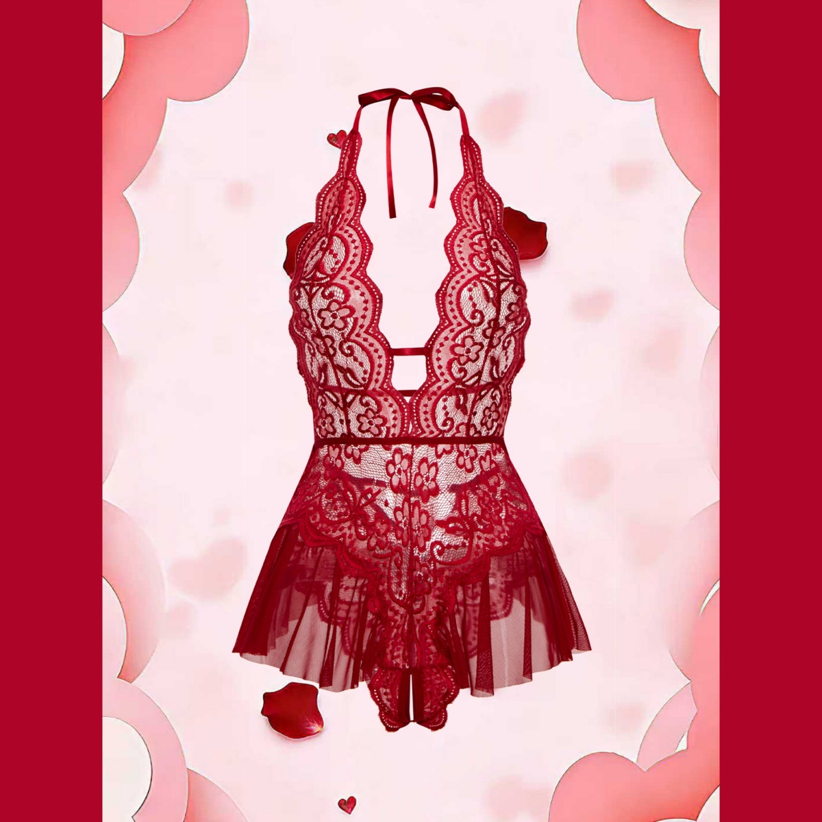 Erotic Crotchless Hot Lingerie - Lace Teddy Lingerie บทวิจารณ์และราคา