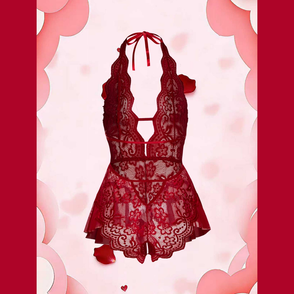 Erotic Crotchless Hot Lingerie - Lace Teddy Lingerie บทวิจารณ์และราคา