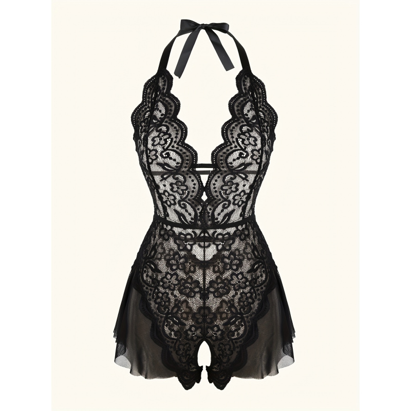 Charming Lace Mesh Teddy, Scal - Lace Teddy Lingerie บทวิจารณ์และราคา
