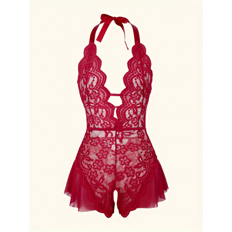Charming Lace Mesh Teddy, Scal - Lace Teddy Lingerie บทวิจารณ์และราคา
