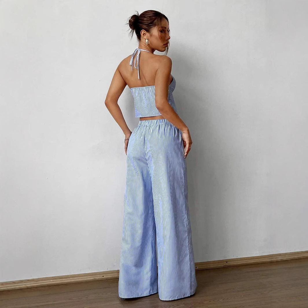 Striped Lace Up Camisole Colla - Cami Top Lace บทวิจารณ์และราคา
