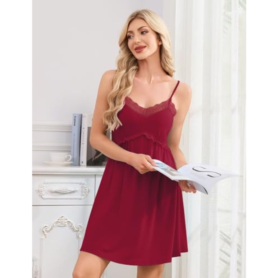 Sexy Nightgowns for Women Lace - Babydoll Chemise Night บทวิจารณ์และราคา