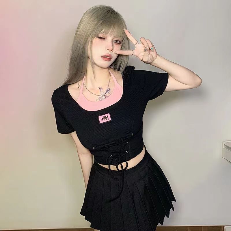 Sweet And Spicy ort Sve T-irt  - Corset Waist Cinch บทวิจารณ์และราคา