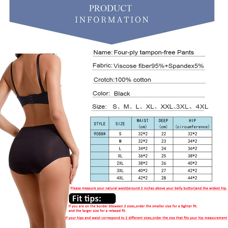 Heavy Flow Menstrual Panties 4 - Period Panty Absorbent บทวิจารณ์และราคา