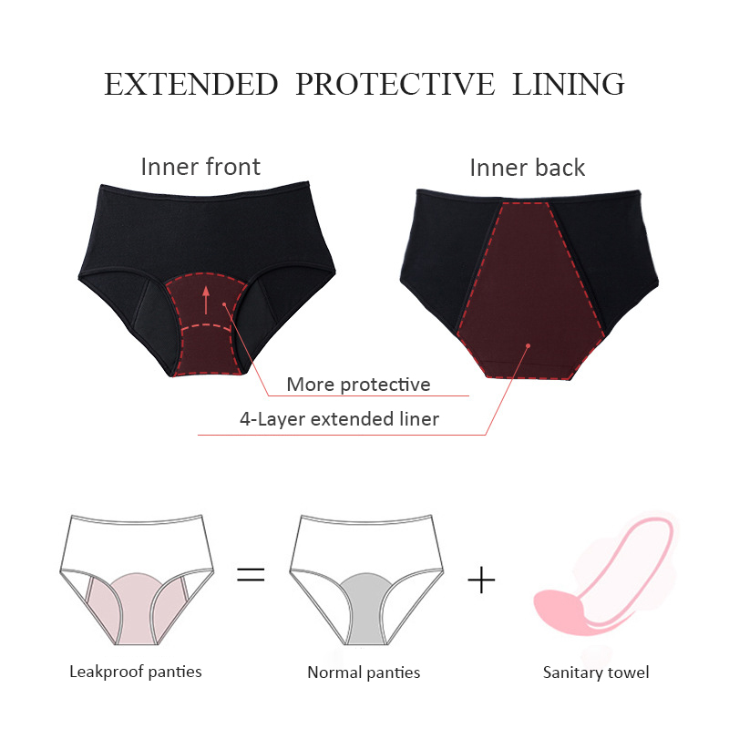 3Pcs Heavy Flow Menstrual Pant - Period Panty Absorbent บทวิจารณ์และราคา